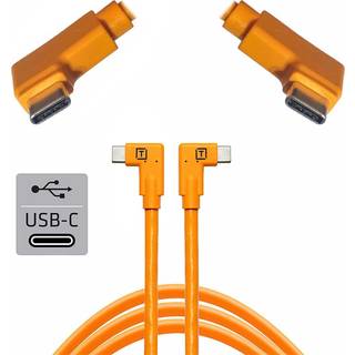 Tether Tools TetherPro data cable USB-C to USB-C, 2 x right-angled 4,6 m orange