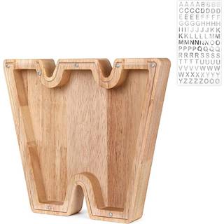 Brugerdefineret trsparegris CCHKFEI-mntkrukke Personlig sparegris Creative 26-brevs gr-det-selv-opbevaringskrukke Brn Alfabet Mntbank Spareg