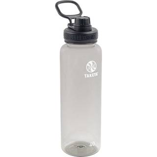Takeya 40 oz Tritan Plastic Sport Water Bottle With Spout Lid Premium Quality BPA Free Food Grade Materials Stormy Black