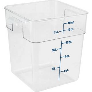 Cambro Food Storage Container - Classic Series Square - 18 QT (Quart) - Kommerciel kvalitet til madforberedelse (klar)