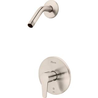 Pfister Pfirst Modern Tub & Shower Valve Kun trim (ventil ikke inkluderet) Inkluderer med brusearm 1-h?ndtag b?rstet nikkelfinish R89060K