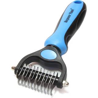 Maxpower Planet Pet Grooming Brush - Dobbeltsidet afmattende underuldsrive til hunde og katte Ekstra bred kledyrsbrste for at reducere fldning