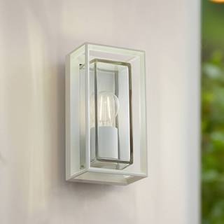 Arcchio udendørs væglampe Ismera, hvid, IP65, glas, E27