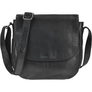 Umhängetasche Leder 28x26cm "Colombiana" schwarz