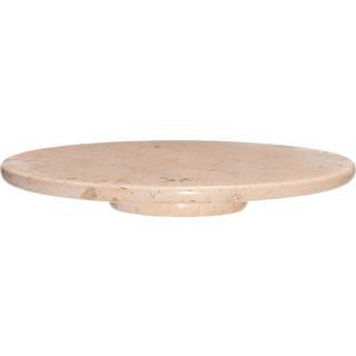MAKU Fad på drejefod 30 cm - mamor beige