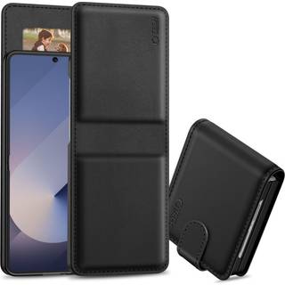 Samsung Galaxy Z Flip7 Tech-Protect Pungetui med Magnet og Stativ - Sort