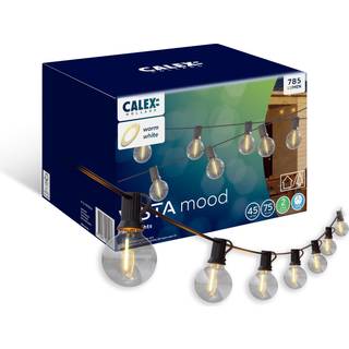 Calex LED-lyskæde Vista XL Længde 10 m IP44 Fjernbetjening XL, dæmpbar, Sort, Plast