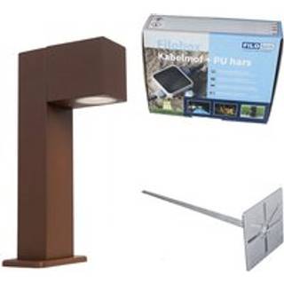 Industriel stående udendørslampe rustbrun 30 cm IP44 - Baleno