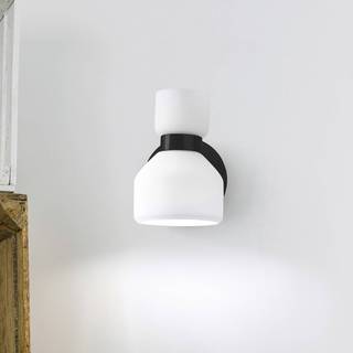 miloox by Sforzin Designer væglampe Fifty, dæmpbar, Sort, Soveværelse, Glas, Design