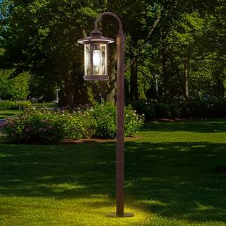 Gadelampe - vejlampe Zayn Lindby, dæmpbar, Brun/rust, Aluminium, Antik, Lanterne