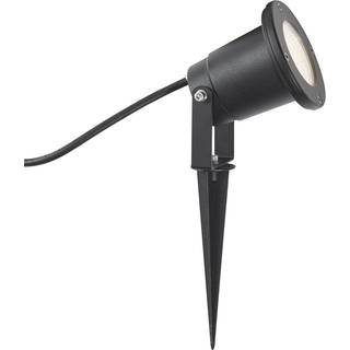 Spydspot sort inkl. LED justerbar IP65 med ledning og stik - Basic