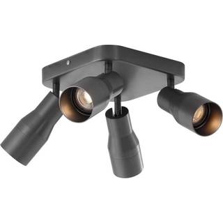 Gunmetal loftspot GU10 50 mm firkantet 4-lys - Stanley