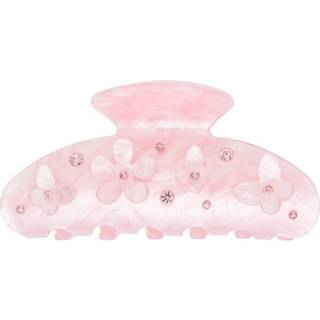 DARK Flower & Butterfly Hair Claw Pale Rose