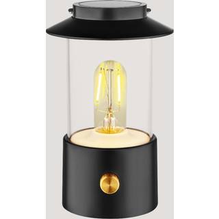 CONZEPT Lampe til batterier - sort/messing