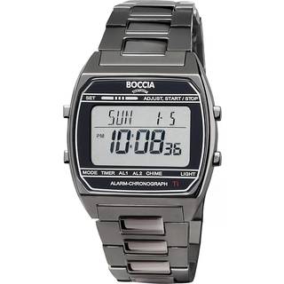 Boccia 3738-07 Unisex-Uhr Digital Titan Schwarz
