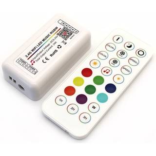 RGB+WW Wifi controller med fjernbetjening - Tuya/Smart Life, Google Home, Alexa og smartphones, 12V (288W), 24V (576W)