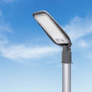 DOB Slim LED Gadelampe På 50W i 6500K, IP65 - ALU Grå