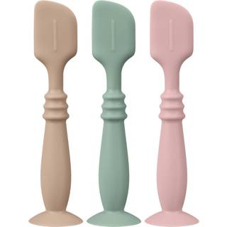 3 pakker silikone blecreme applikator med sugebase bleer creme spatel applikator til babyer blød silikone ble flødebørste (skiftende sand/rødme/m