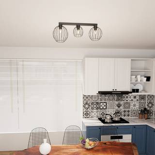Nest 3 Sort loftslampe - Ø24 cm, E27, 230V, uden lyskilde