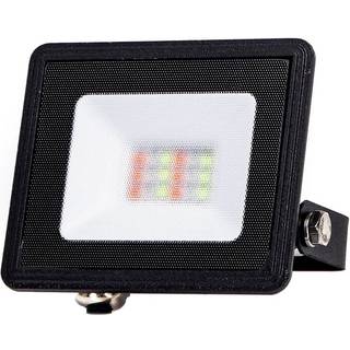 RGB LED Projektør 10W med 44-Knaps Controller & 30cm Ledning - Støbt