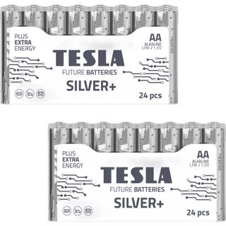 Tesla Silver+ AA Alkaline Batterier (48 stk)
