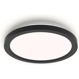 Philips AIO-loftlampe med fjernbetjening (rund, sort) - 24W integreret LED-lampe med 3-trins dæmpning