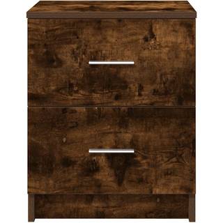 Sengeborde Med 2 Skuffer 40X36X50 Cm - 2 / Røget eg