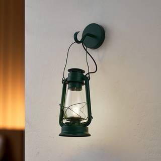 Væglampe Raisa Lindby, dæmpbar, Grøn, Stue/spisestue, Metal, Industrielt design