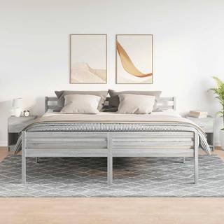 Sengebord Med Skuffe 40X34X50 Cm - 2 / Grå sonoma-eg