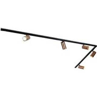 Moderne skinnesystem med 5 spots mørk bronze 1-faset GU10 70mm - Iconic Jeana Luxe