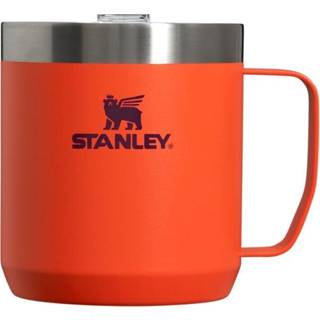 Stanley Stay Hot Camp Mug - Holdbar 18/8 Rustfrit st?l Isoleret krus - Splashfri Tritan Drink -Thru Lid - 12 Oz - Tigerlily Plum