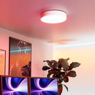 EGLO connect Smart loftslampe Gallizzi-Z, dæmpbar, Hvid/opal, Stue/spisestue, Plast, Moderne