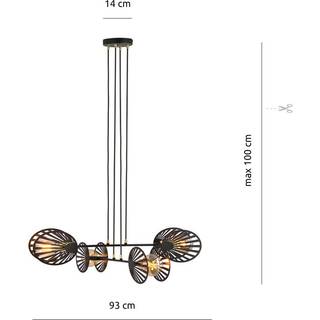 Playa 4 Sort pendellampe - E27, 230V, uden lyskilde