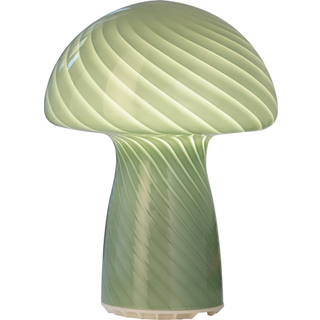 Veli Line VL 41067 Stripe Mushroom Lamp i olivengrøn med riller