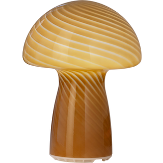 Veli Line VL 41066 Stripe Mushroom Lamp i beigebrun med riller
