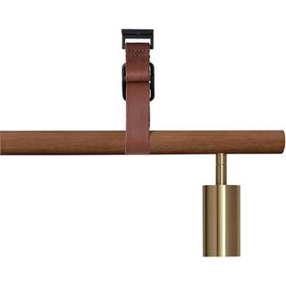 RUBN Long John Pendel 6 Spots (220 cm) Walnut/Brass Brown Leather