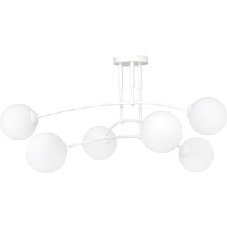 Pregos 6 Hvid loftslampe - Ø15 cm, E14, 230V, uden lyskilde