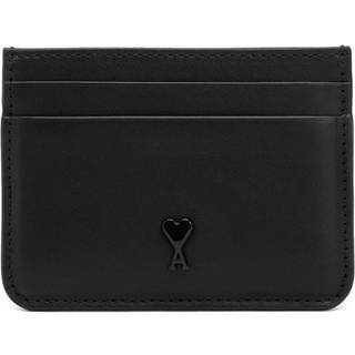 AMI Tonal Heart Logo Card Holder Black