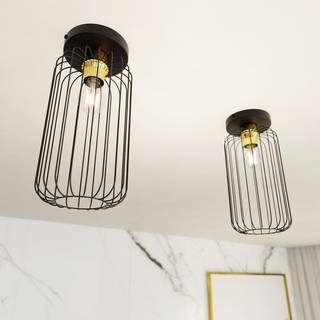 Barn 1 Sort/Guld loftslampe - Ø16 cm, E27, 230V, uden lyskilde