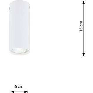Tecno 1S Hvid loftslampe - GU10, 230V, uden lyskilde