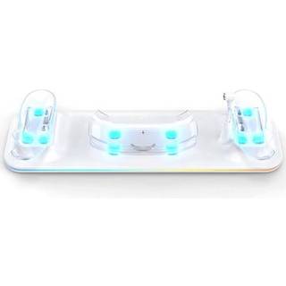 Opladningsstation til Meta Quest 3 VR-headset og dobbelt controller-opladningsdock - hurtig opladning, sikker placering - hvid