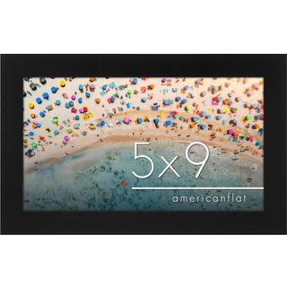AmericanFlat 5x9 Billedramme med knust -resistent glas - Galleri -stilramme med konstrueret træ - Signaturopsamling - Fotoramme til bordplade og