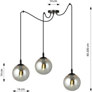 Gigi 3 Sort/Grafit pendellampe - Ø14 cm, E14, 230V, uden lyskilde