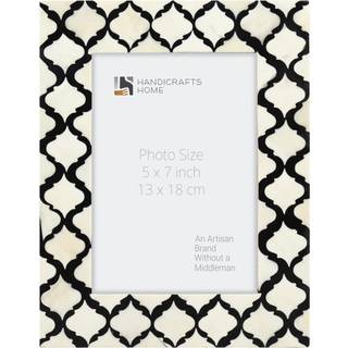 Picture Photo Frame Moorish Damask Marokkansk Arts Inspired Handmade Naturals Bone Frames Foto St?rrelse 5 """" X7 """" Black White