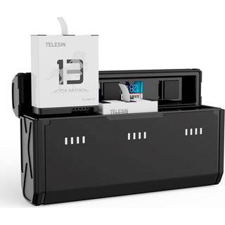 TELESIN - Batteri Opladningscase & 2x Stamina Batteri Kit - GoPro Hero 13 - Sort