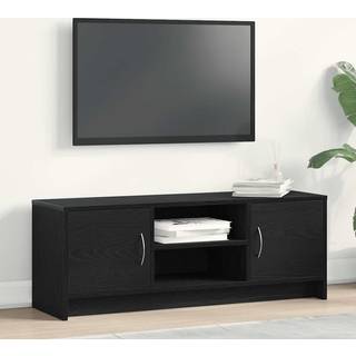 tv-bord 102x30x37,5 cm konstrueret træ sort egetræsfarve