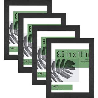 MCS Studio Gallery 8,5x11 billedramme Sort tr?kornet rektangel fotoramme til fotos Plakater & kunsttryk & staffeli til tapletop-sk?rm (4-pack)