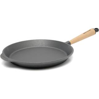 Skeppshult Traditional Bratpfanne 24 cm - Gusseisen mit Eichenholzgriff - Braun,Schwarz