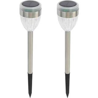 Conzept Solcellelampe stål 2xLED dual function 2 stk.