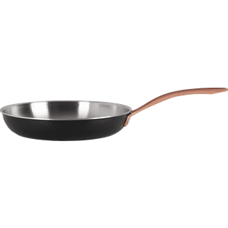Pepper stegepande 28 cm sort - 100 % rustfrit stål med satinfinish